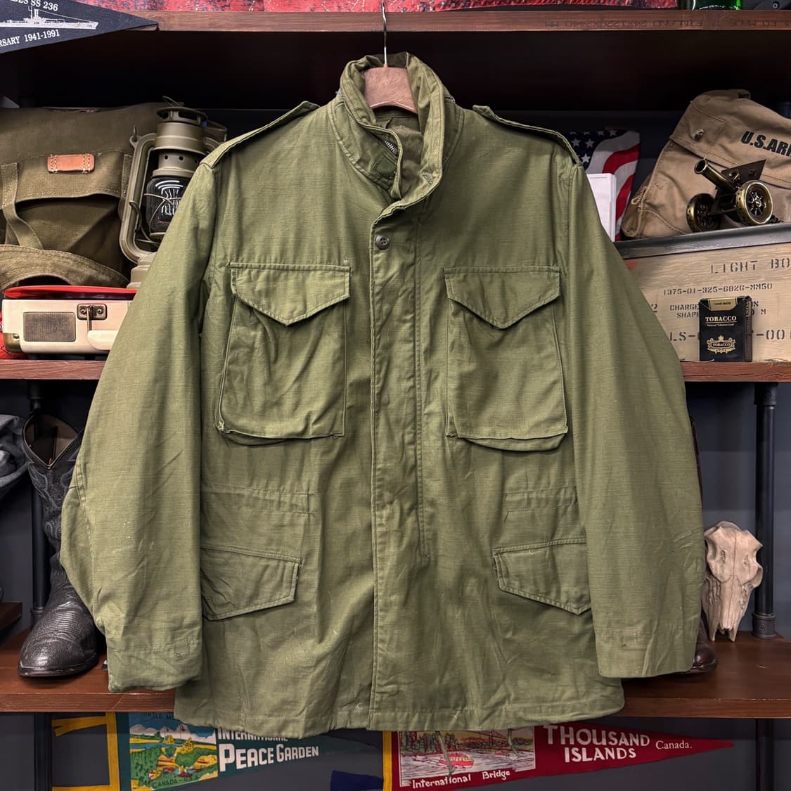 70s 오리지날 미군 M-65 필드자켓 사파리 퍼티그 자켓 N481 상품이미지1