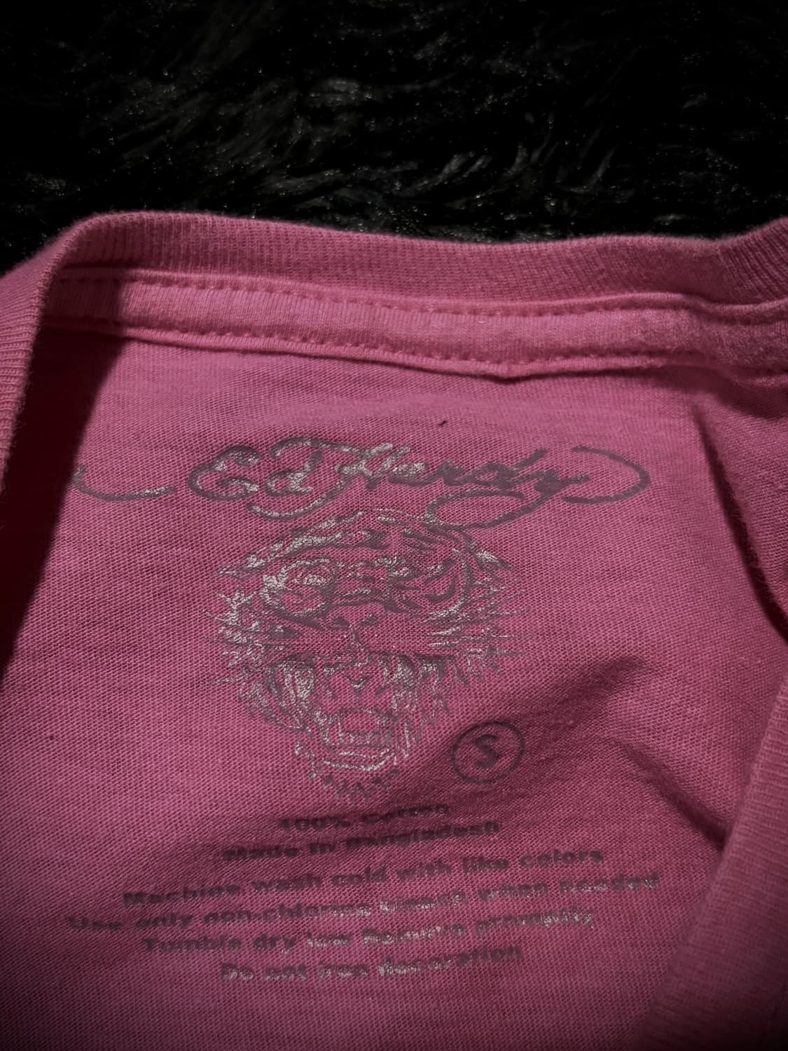Ed Hardy 타이거 큐빅 레터링 핑크 반팔 티셔츠 상품이미지10