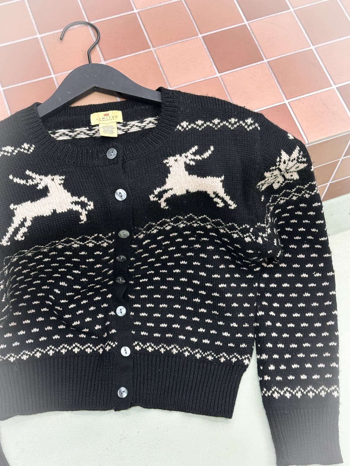 black deer knit cardigan 상품이미지2