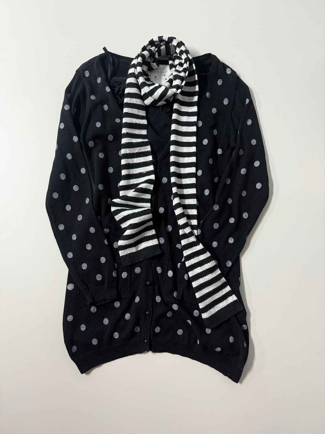 랄프로렌 폴로 진 스팽글 디테일 스트라이프 패턴 니트 머플러 상품이미지2