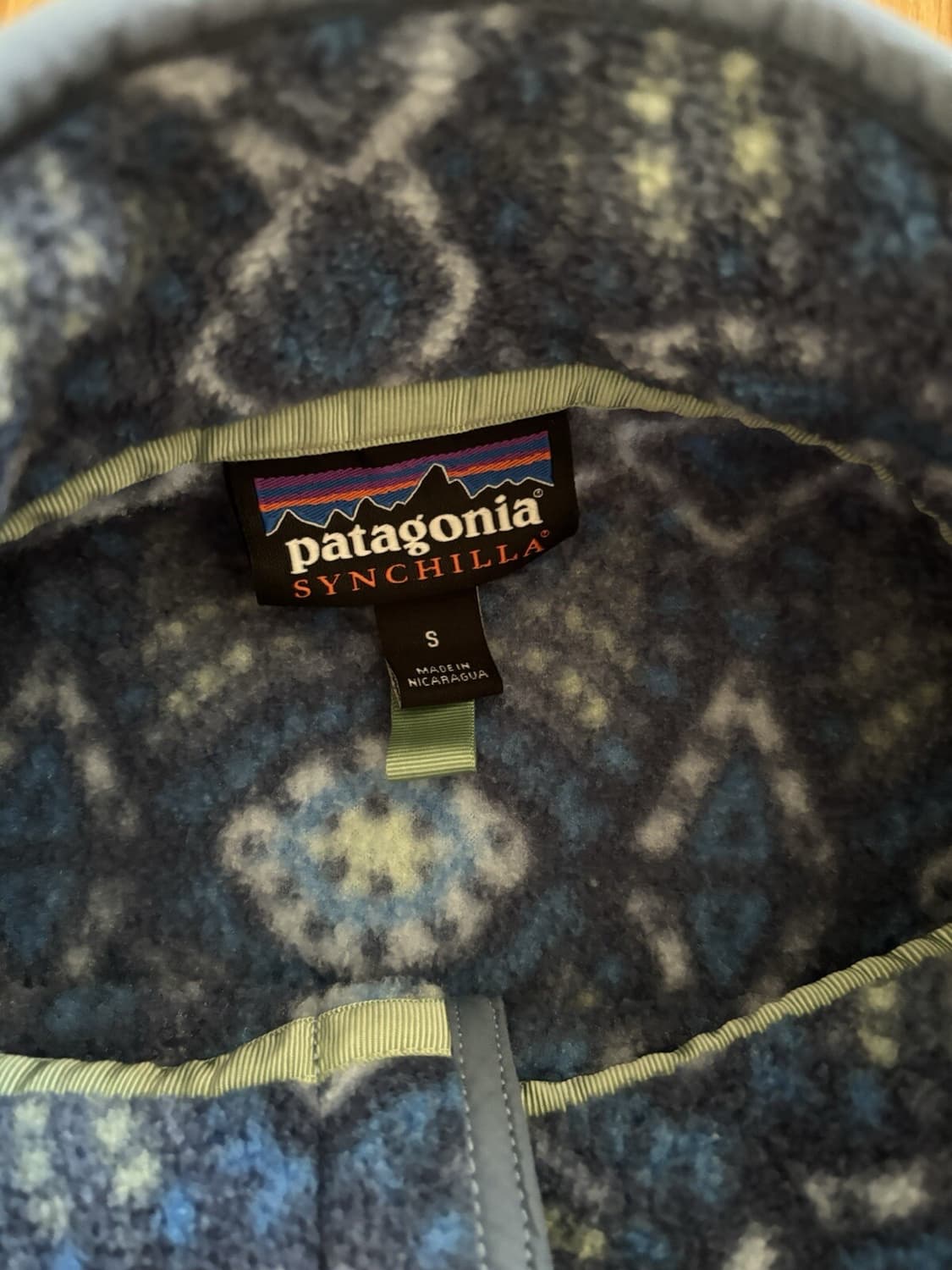 10s 파타고니아 신칠라 스냅-T 블루 아즈텍 패턴 상품이미지4