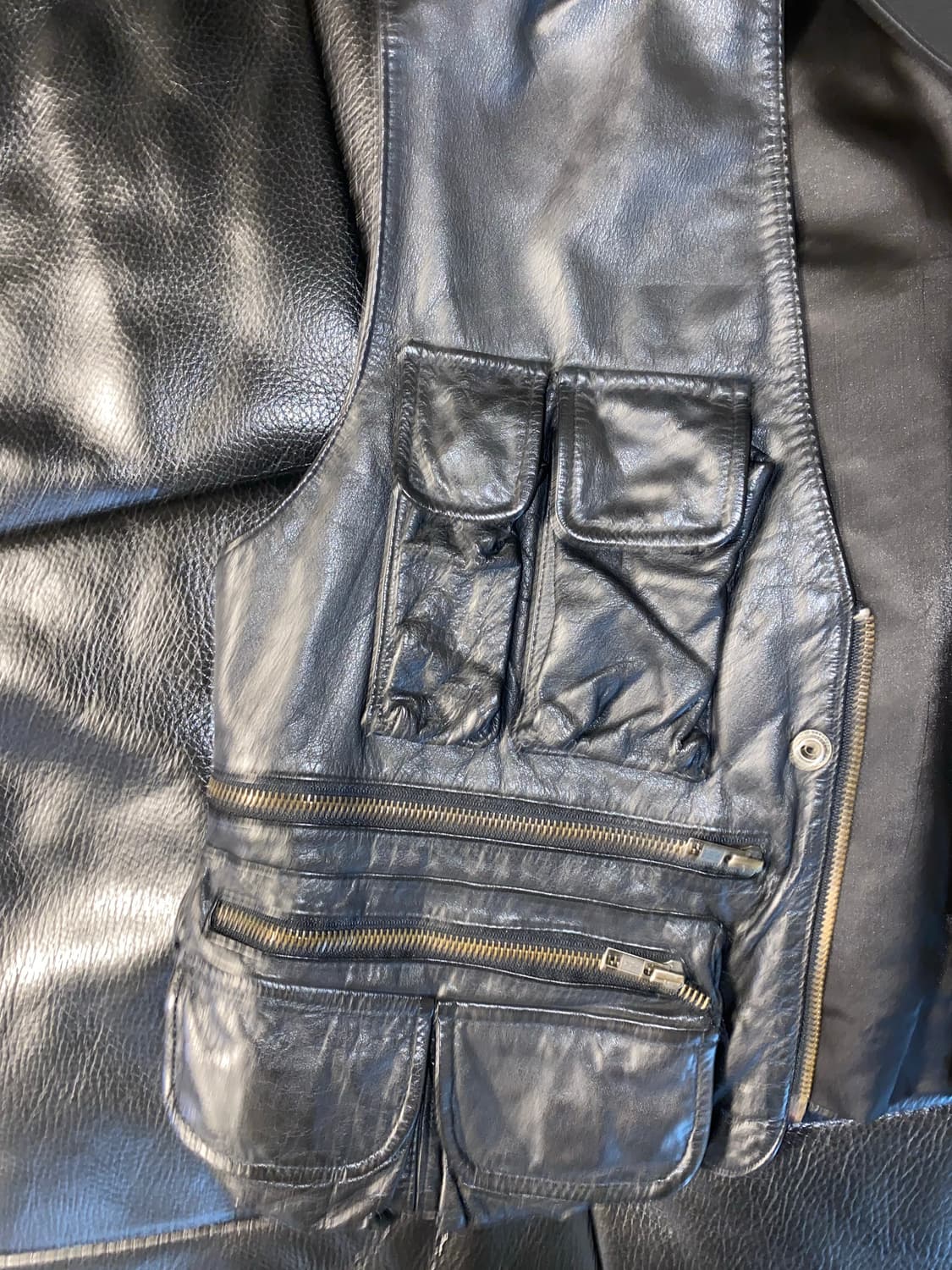 Vintage leather vest 상품이미지2