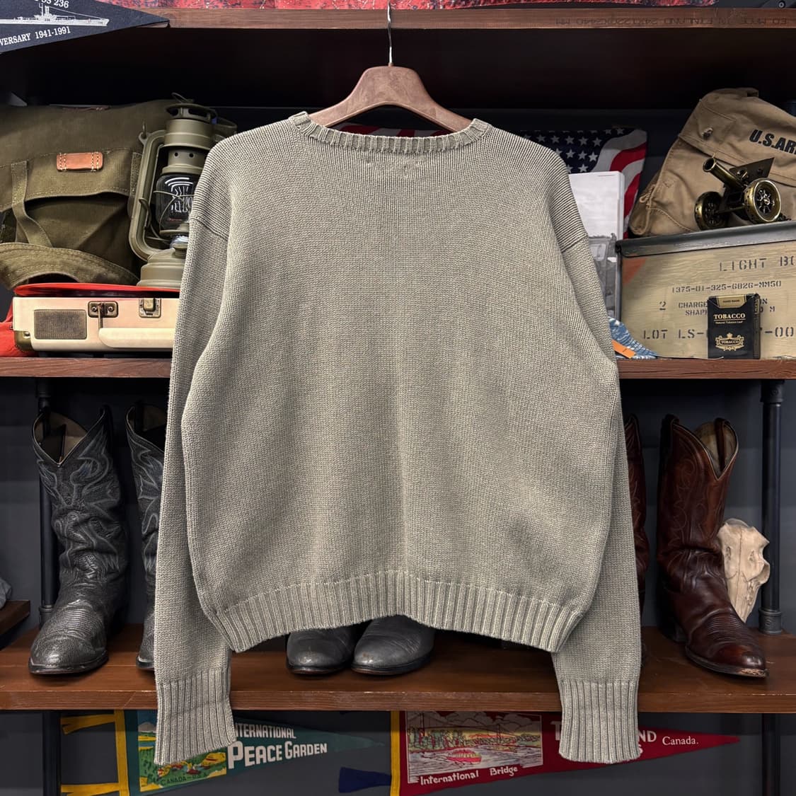 00s 폴로 랄프로렌 크루넥 보카시 코튼니트 민트 포니자수 N519 상품이미지2