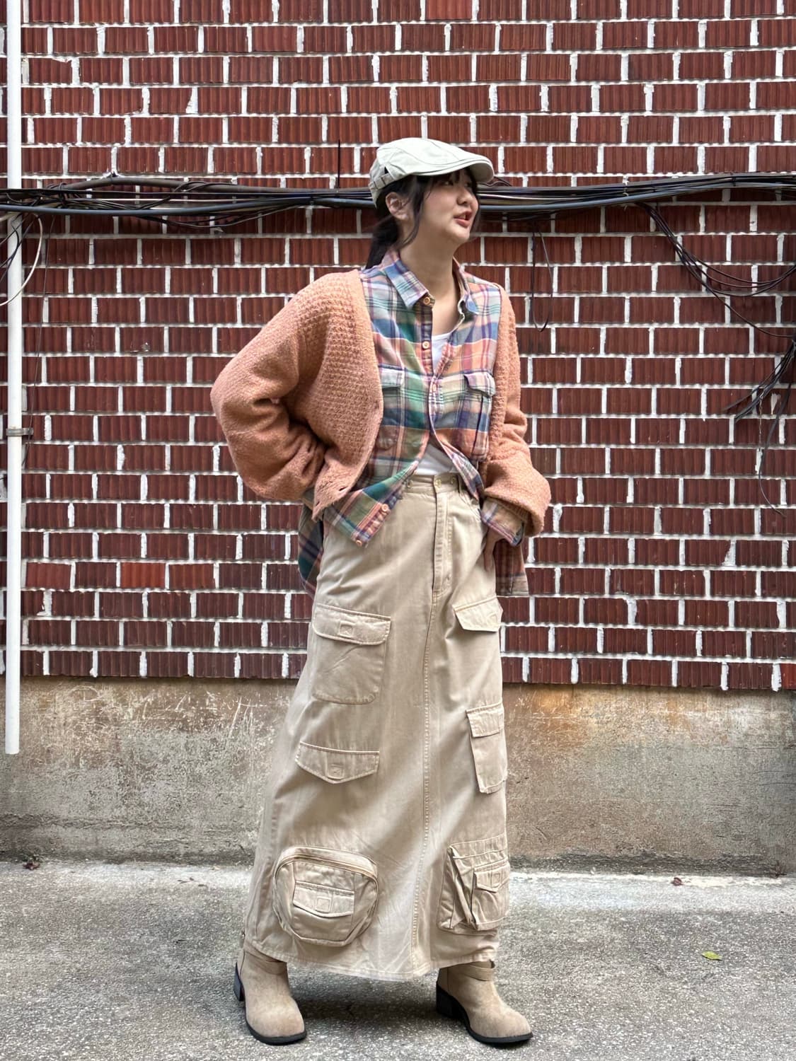 아베크롬비 가디건 폴로 셔츠 포켓 스커트 코디세트 상품이미지1