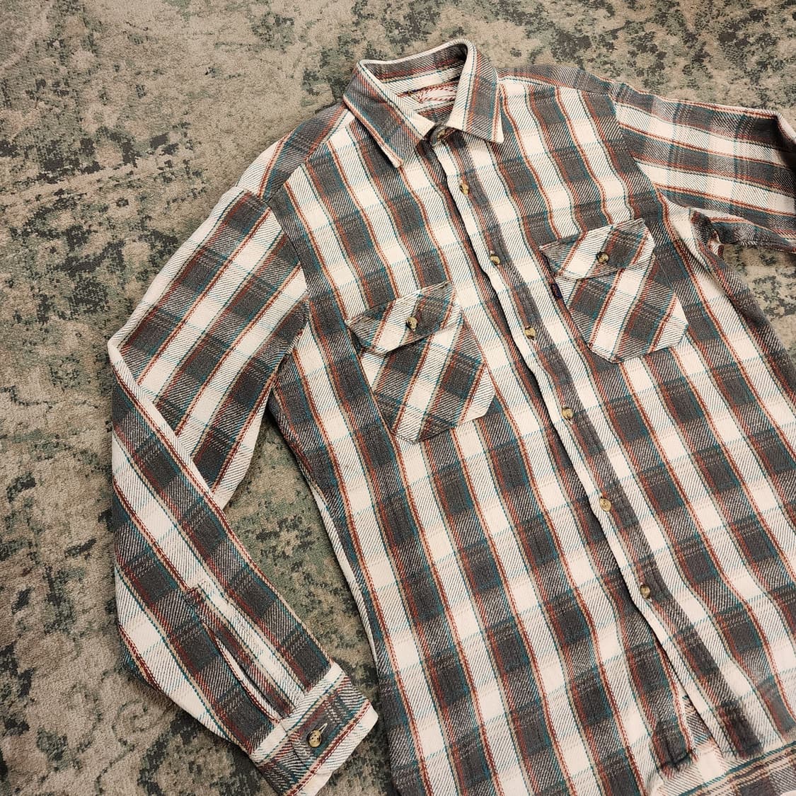 90s 리바이스 네이비탭 플라넬셔츠 상품이미지4