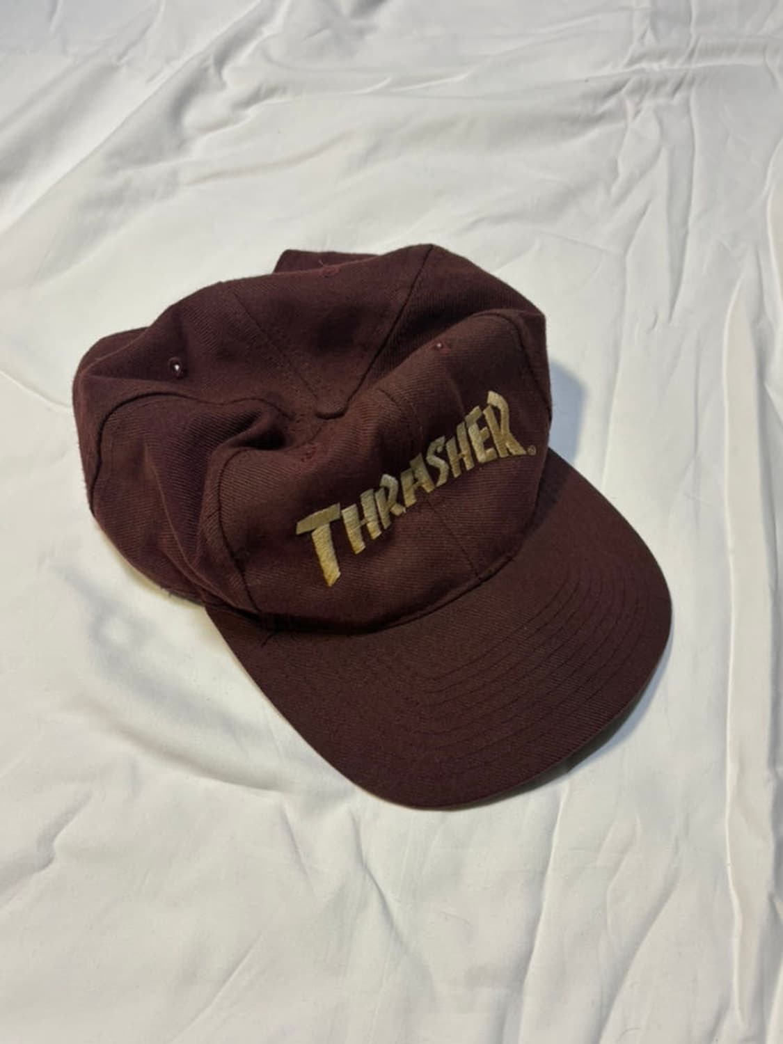 90s thrasher cap 빈티지 트레셔 버건디 볼캡 스냅백 상품이미지3
