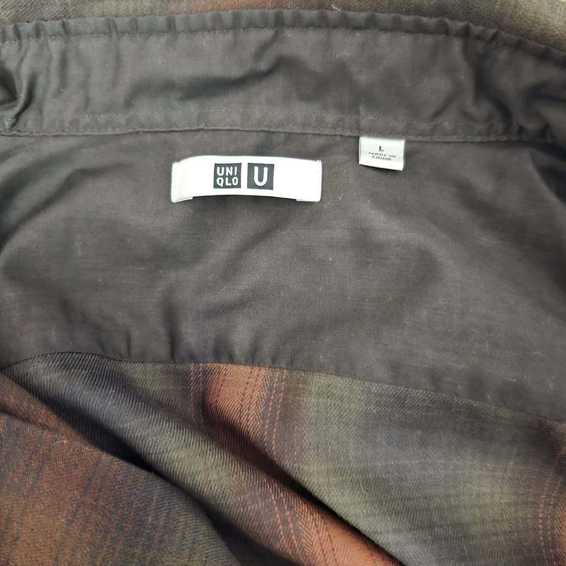 유니클로 U 오라리맛 체크셔츠 L 상품이미지2