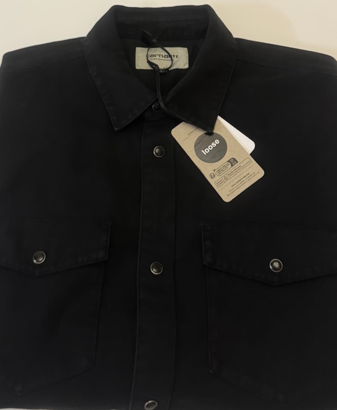 Carhartt 칼하트 WIP 남성 L/S 산타페 블랙 셔츠 상품이미지9