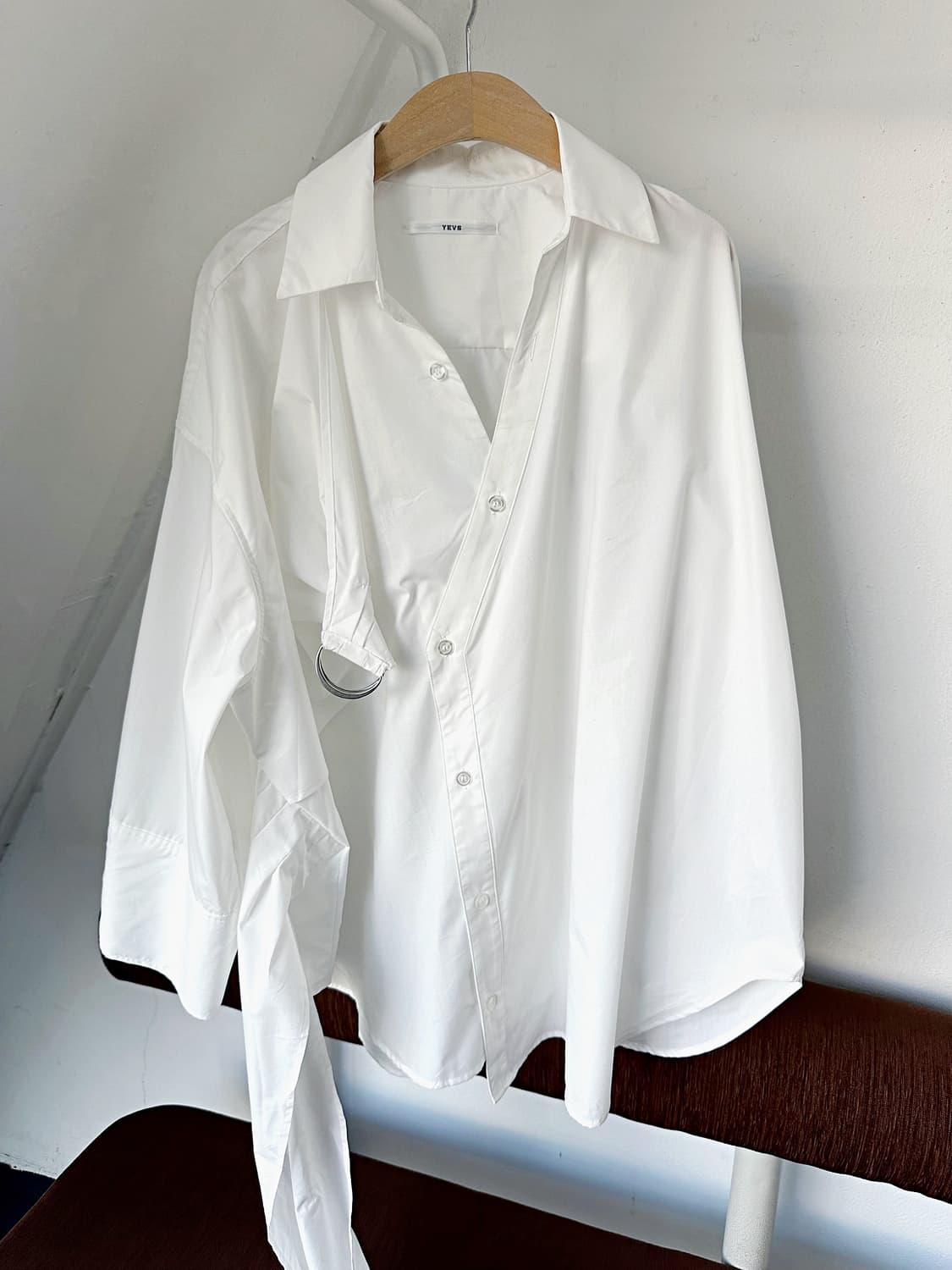 High gauge design belted panel shirt 상품이미지1