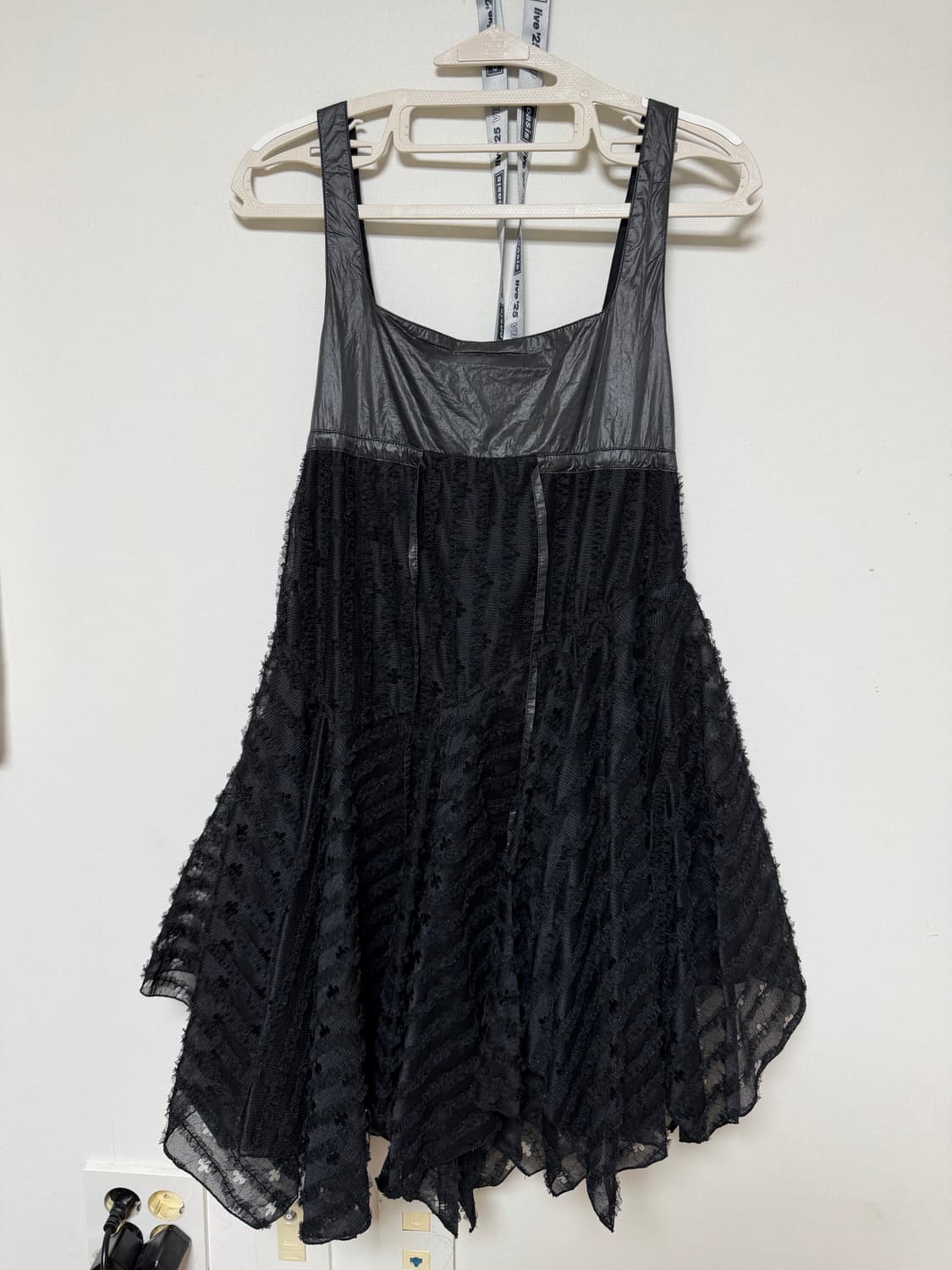 [택포] 코이세이오 스퀘어 넥 레이스 원피스 블랙 상품이미지2