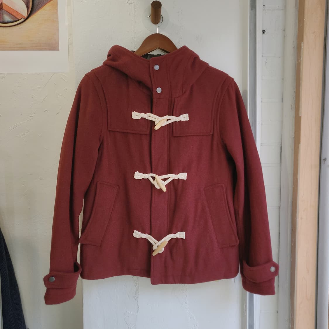 BROWNY 버건디 하프 떡볶이코트 상품이미지2