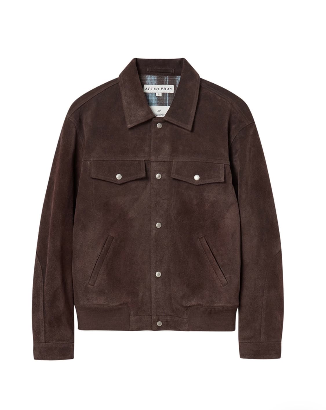 애프터프레이 스웨이드 트러커 블루종 브라운 M 상품이미지1