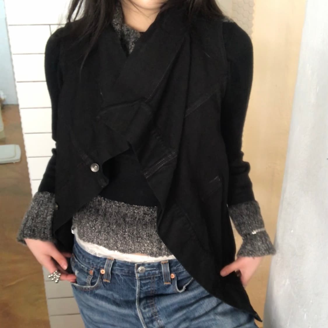 릭오웬스 다크쉐도우 비대칭 지퍼 베스트 상품이미지7