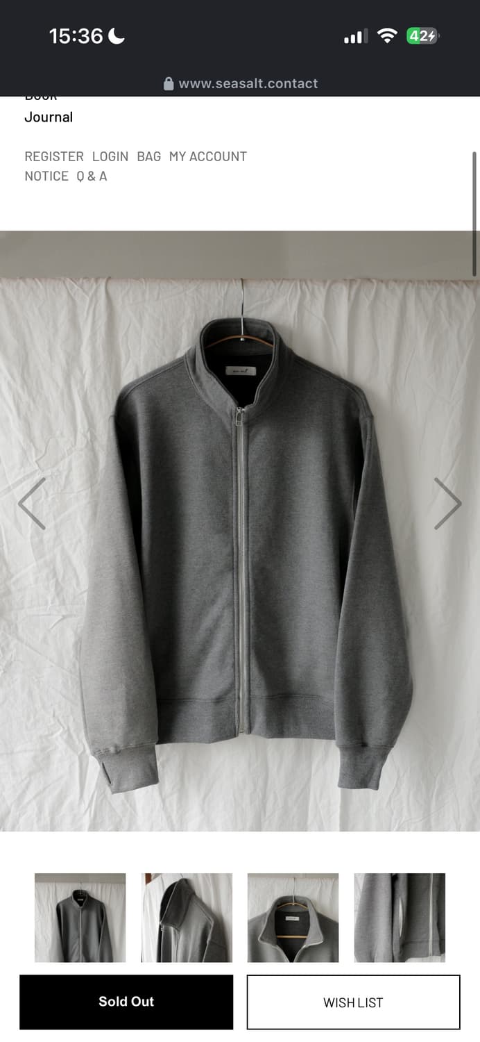 3,4구매) seasalt sweat zip-up jacket 상품이미지1