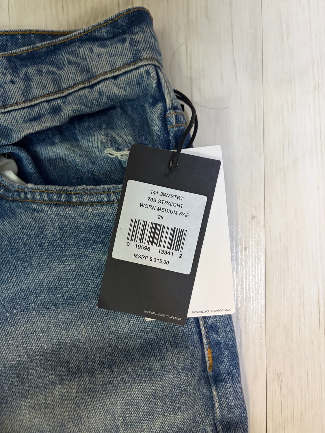 [26] REDONE 70s 스트레이트 데님 청바지 새상품 상품이미지4