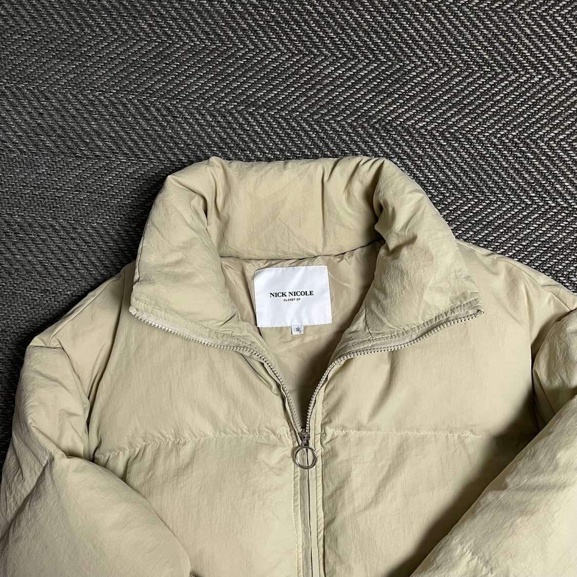 NICK NICOLE 베이지 숏 패딩 자켓y 5194 상품이미지5