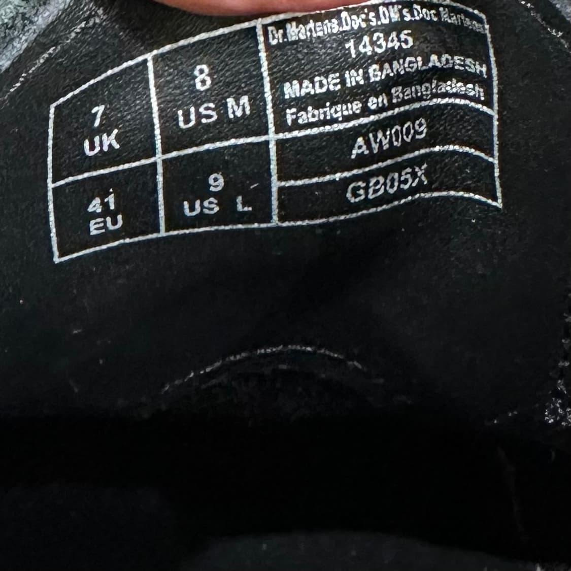 UK7) 닥터마틴 로퍼 남성 남자 구두 1461 모노 블랙 14345 상품이미지9
