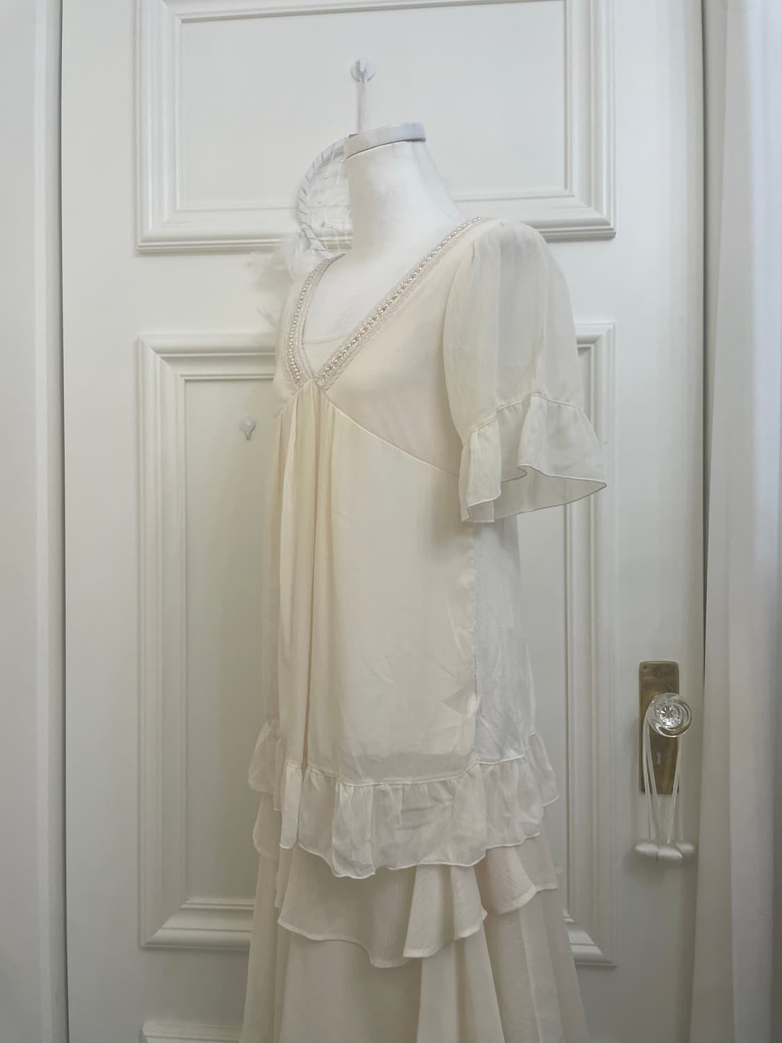 beige twist point cape cardigan&ivory pe 상품이미지9