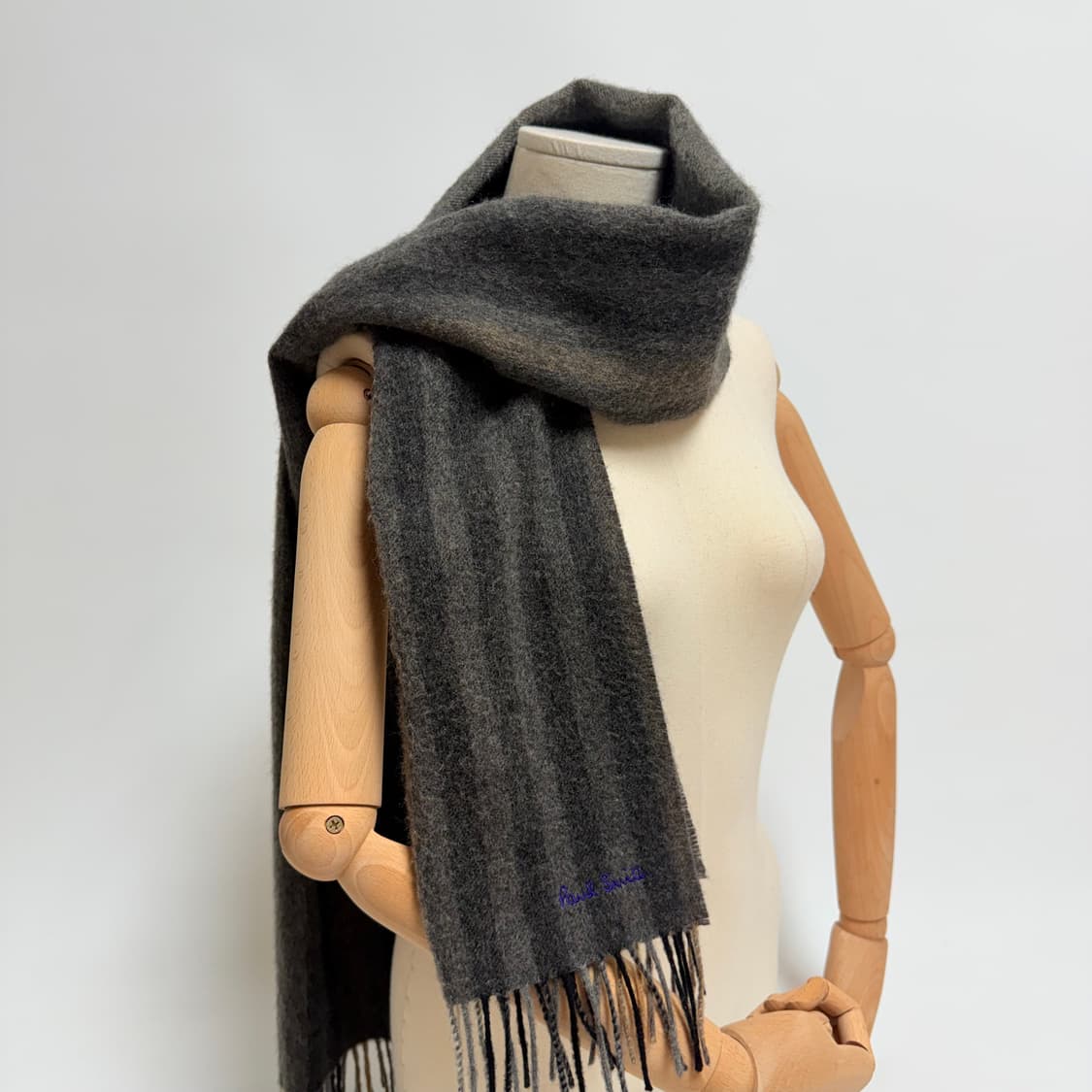 [캐시미어 50%] 폴스미스(paul smith) 그레이 머플러 목도리 상품이미지1