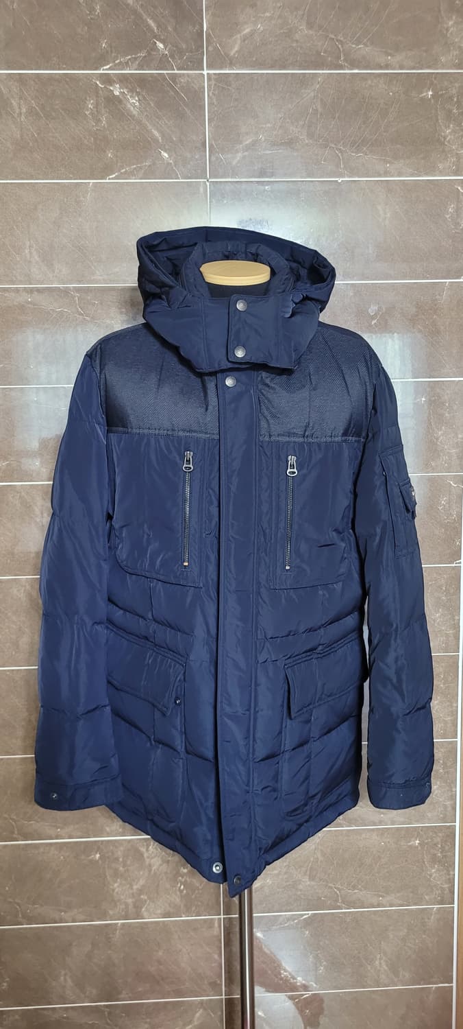 (남성105사이즈)OLZEN 남성 네이비 다운 패딩 상품이미지1