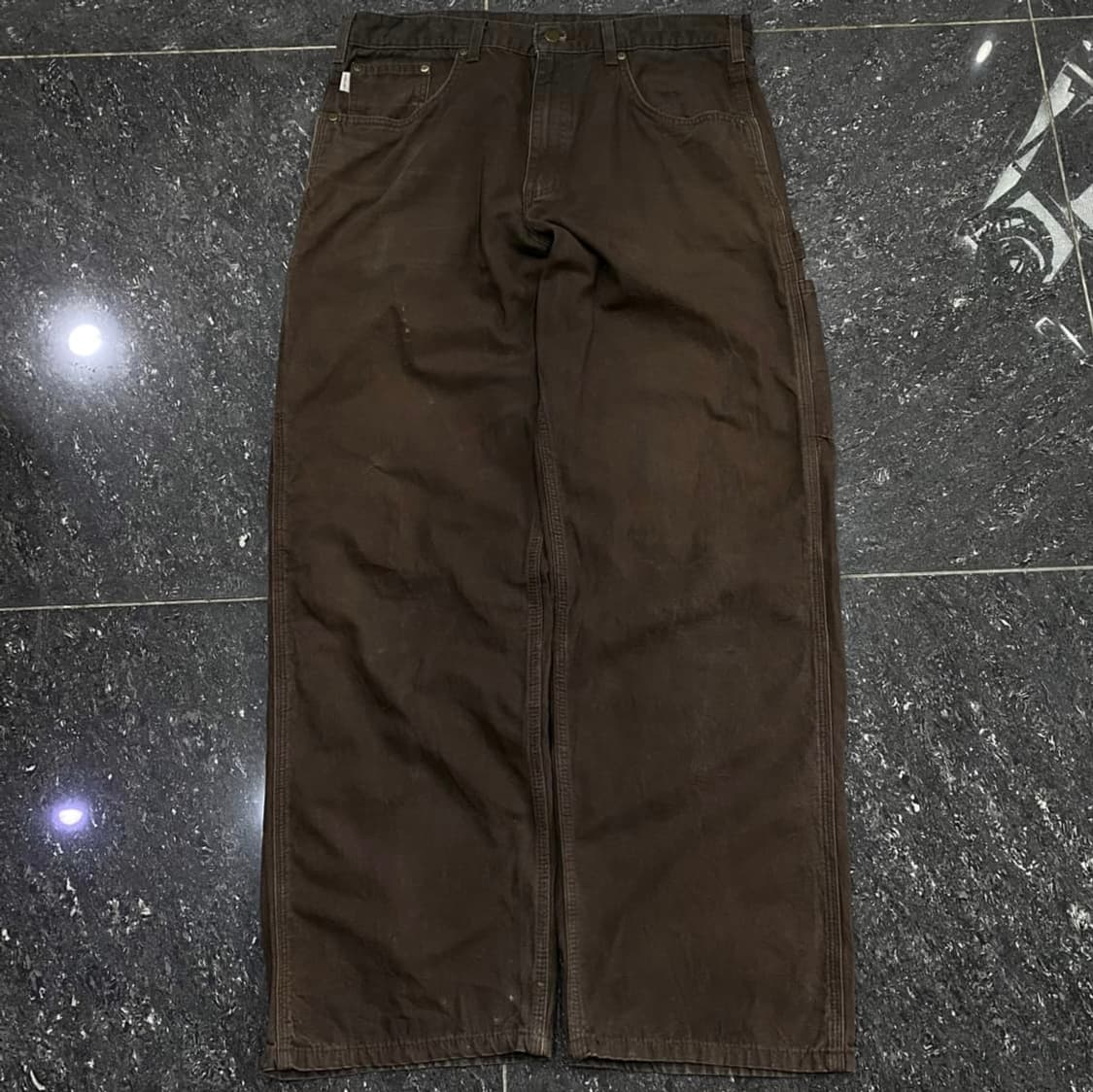 칼하트 OG 카펜터 다크브라운 와이드 워크팬츠 상품이미지1