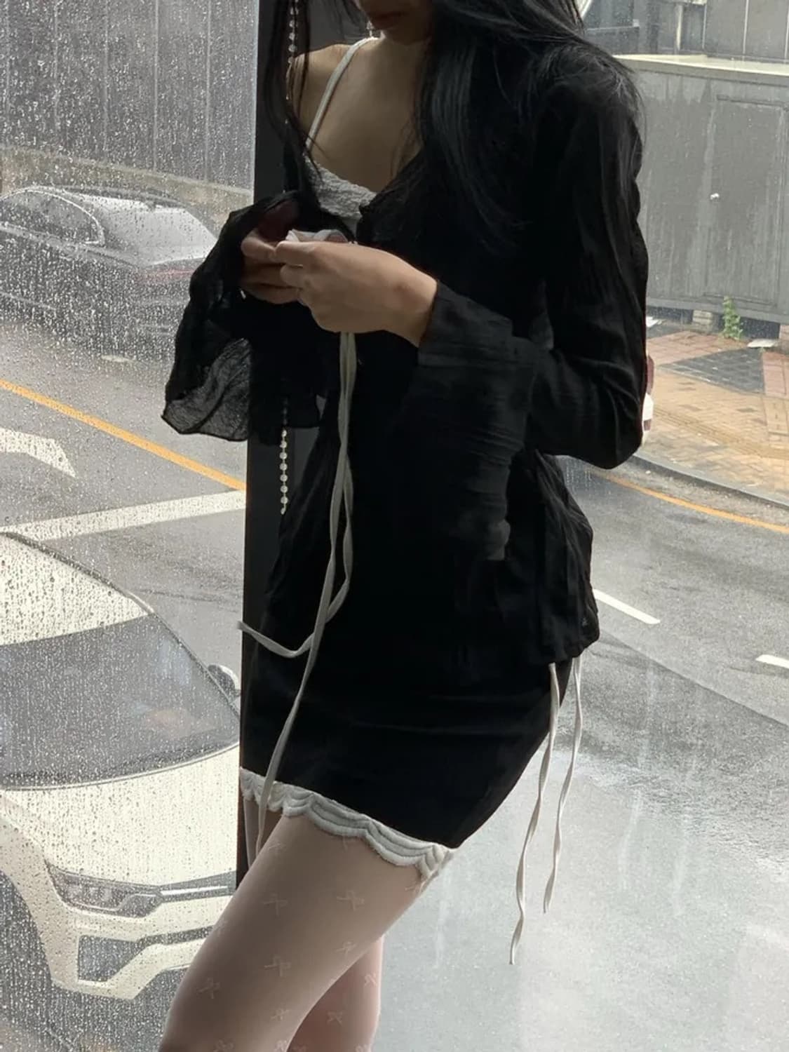 SKuiB wave slim cardigan 상품이미지3