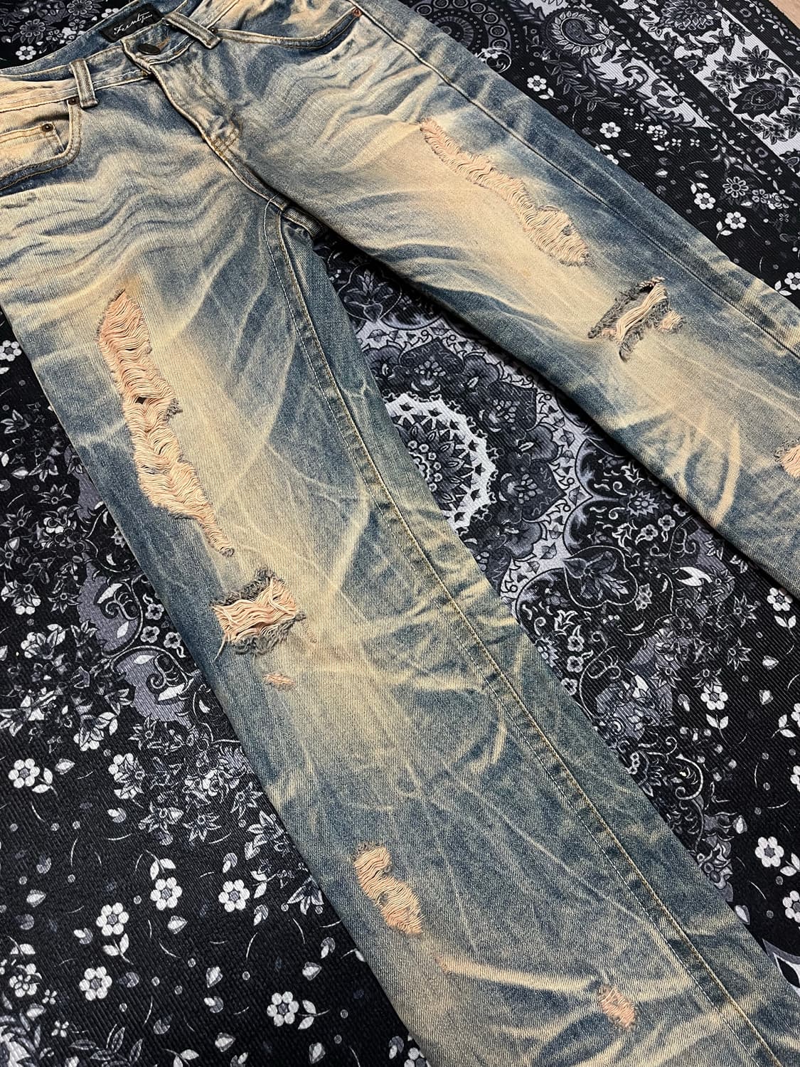 빈티지 샌드워싱 디스트로이드 데님팬츠 30 상품이미지4