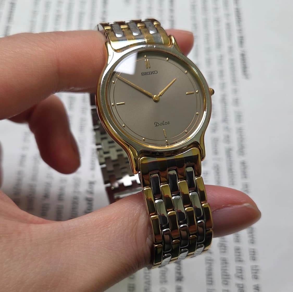 빈티지 세이코 돌체 순정 그레이다이얼 슬림쿼츠 브레이슬릿 ver. 상품이미지5