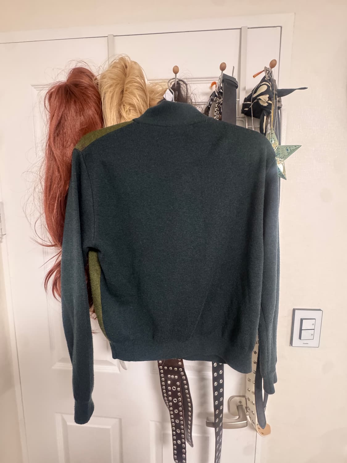 혜인서 그래픽 니트 집업 포레스트 그린 상품이미지6