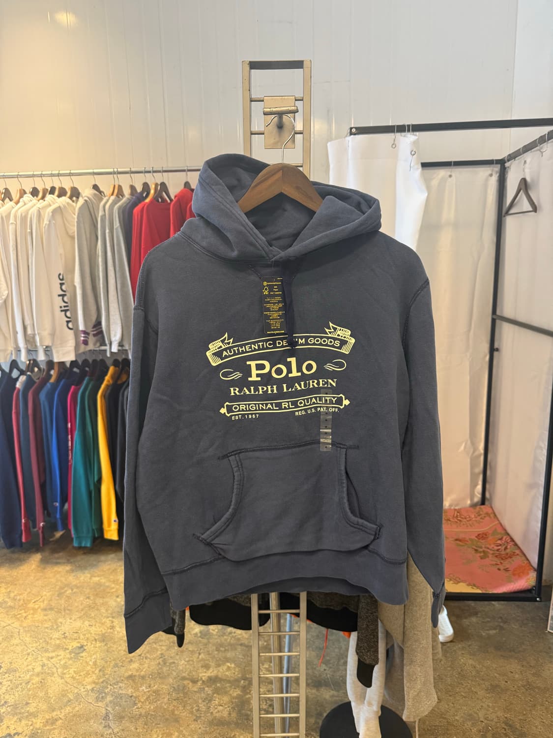 폴로 랄프로렌 새상품 네이비 후드티(미듐) 상품이미지1