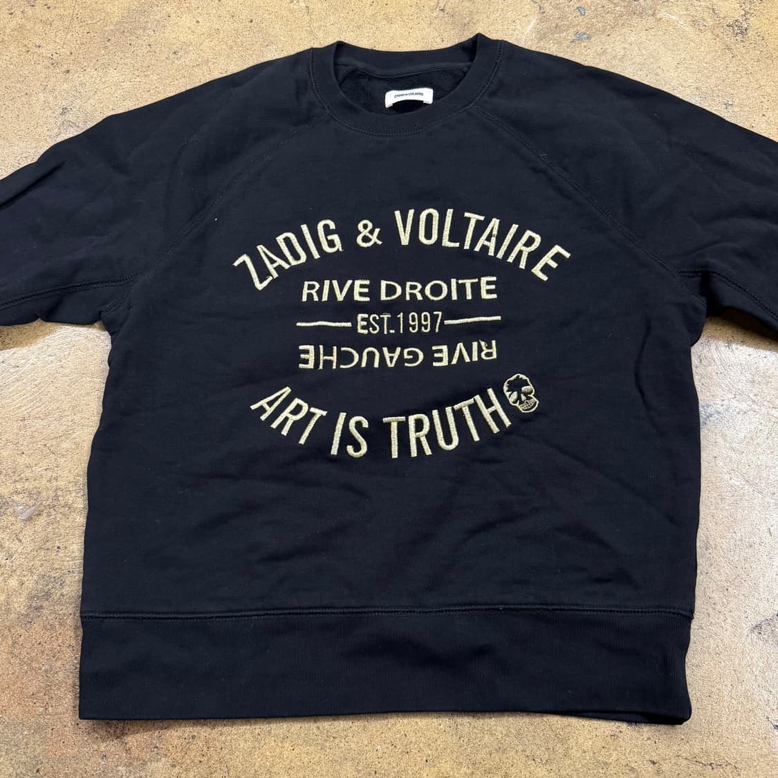 [정품/XS] 자딕앤볼테르 블랙 맨투맨 티셔츠 b10 상품이미지3
