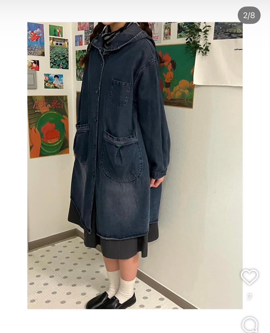 빈티지 청 후드 아우터 상품이미지1