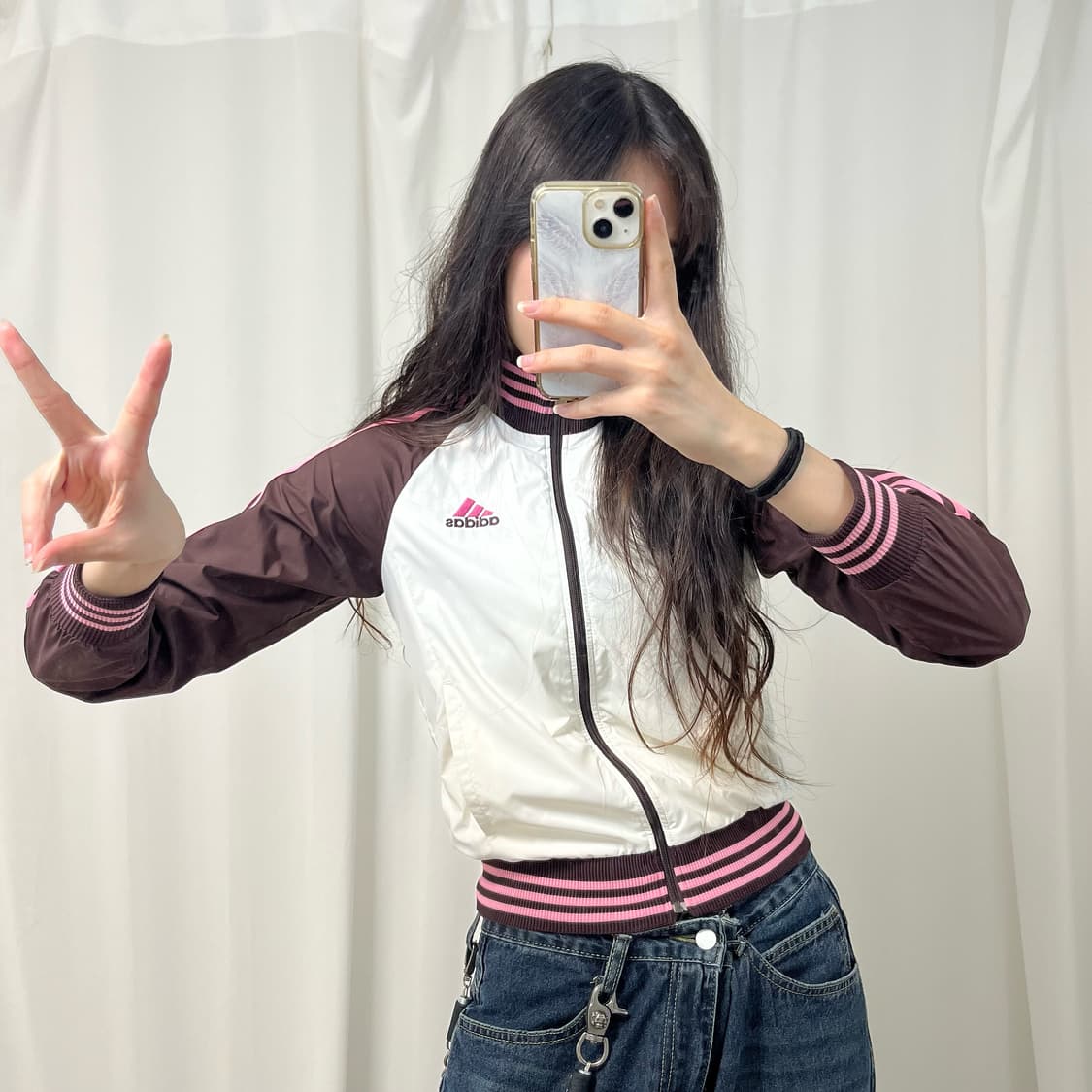 Adidas  brown pink windbreaker 상품이미지2