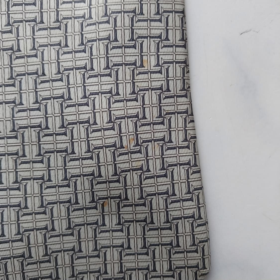 에르메스 실크 그레이 H패턴 넥타이 9.3cm B등급 k2455 상품이미지7