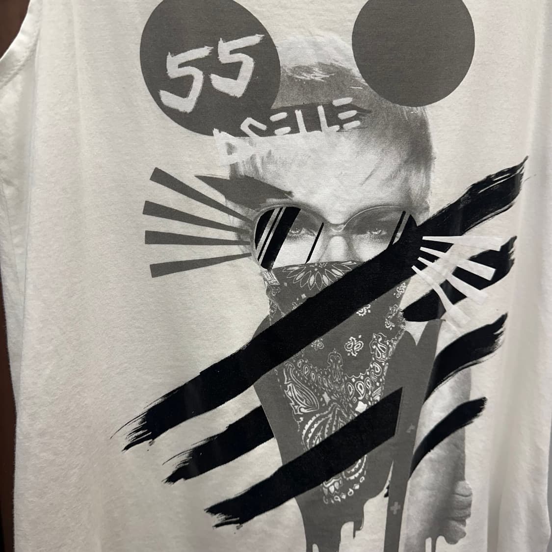 DIESEL 55, White Print Sleeveless Top  상품이미지5