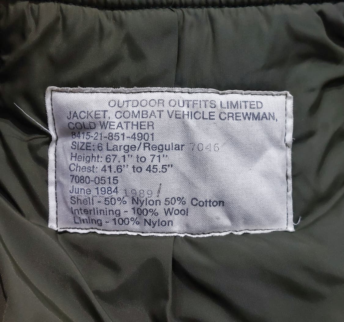 캐나다군 탱커 자켓 80s 라지 레귤러 (105-110) 상품이미지9