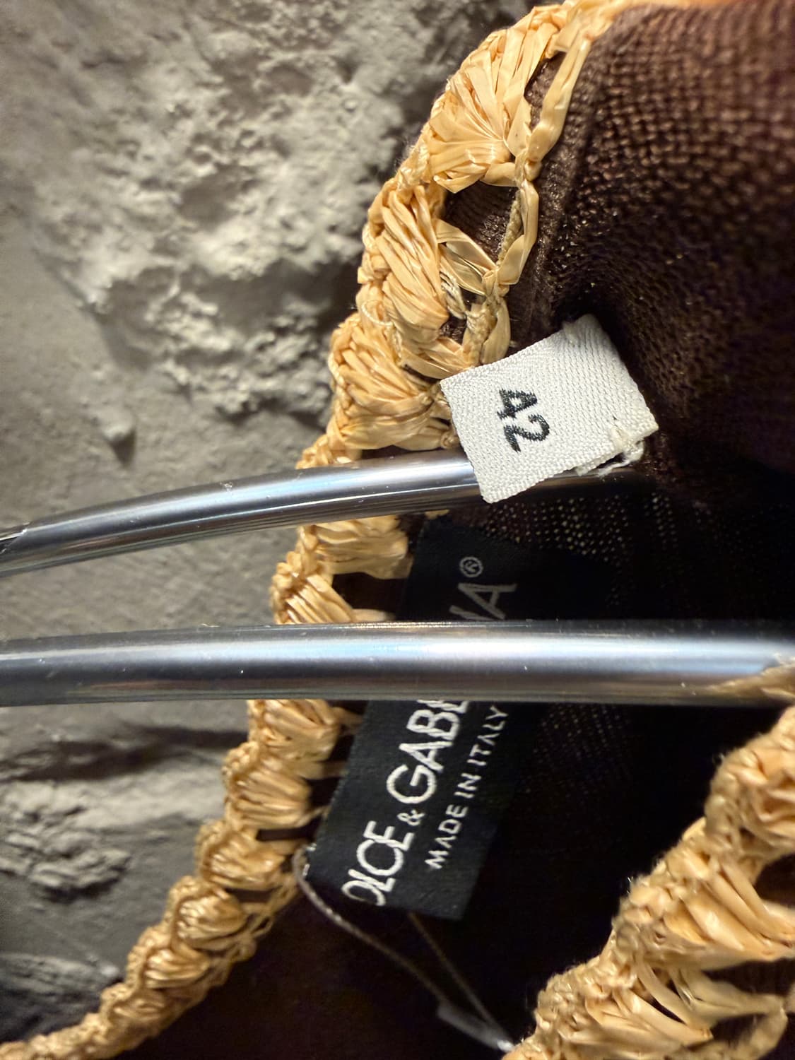 돌체앤가바나 실크 니트 트리밍 긴팔 탑 브라운 42 상품이미지5