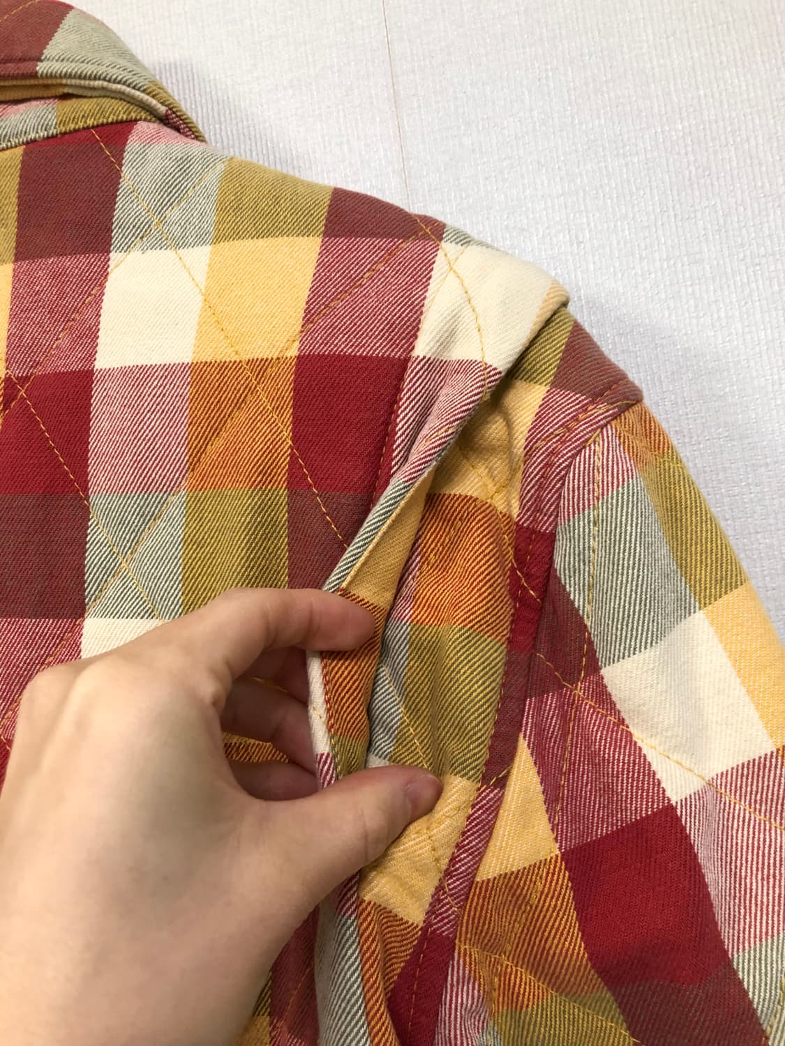 리바이스 도톰한 퀼팅 체크 셔츠 겸 자켓 L 상품이미지7