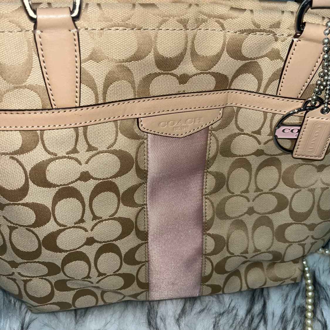 Coach 브라운 핑크 숄더백 상품이미지2