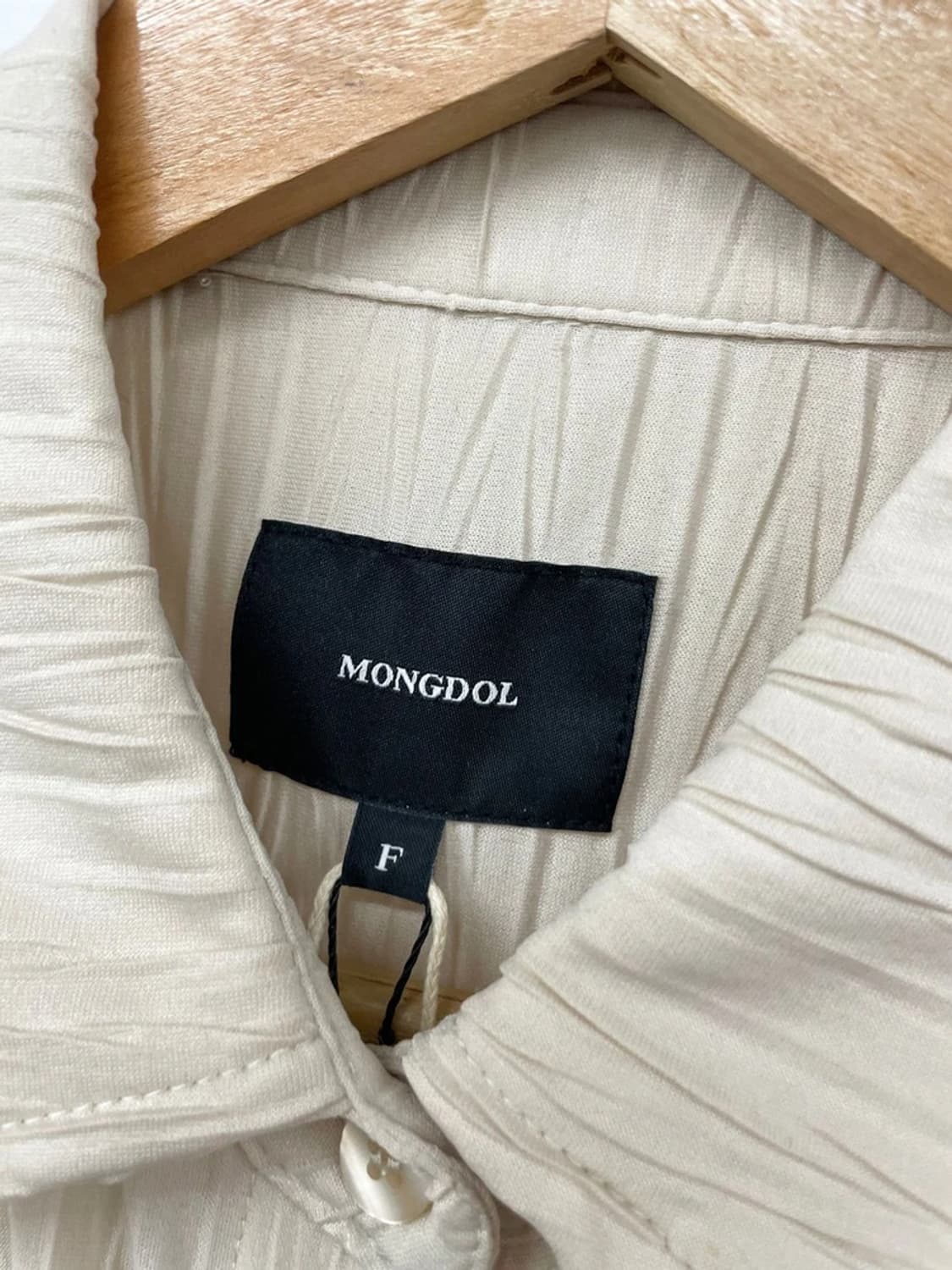 몽돌 MONDOL 21SS 헤링본 플리츠 오버핏 셔츠 원피스 PN9746 상품이미지5