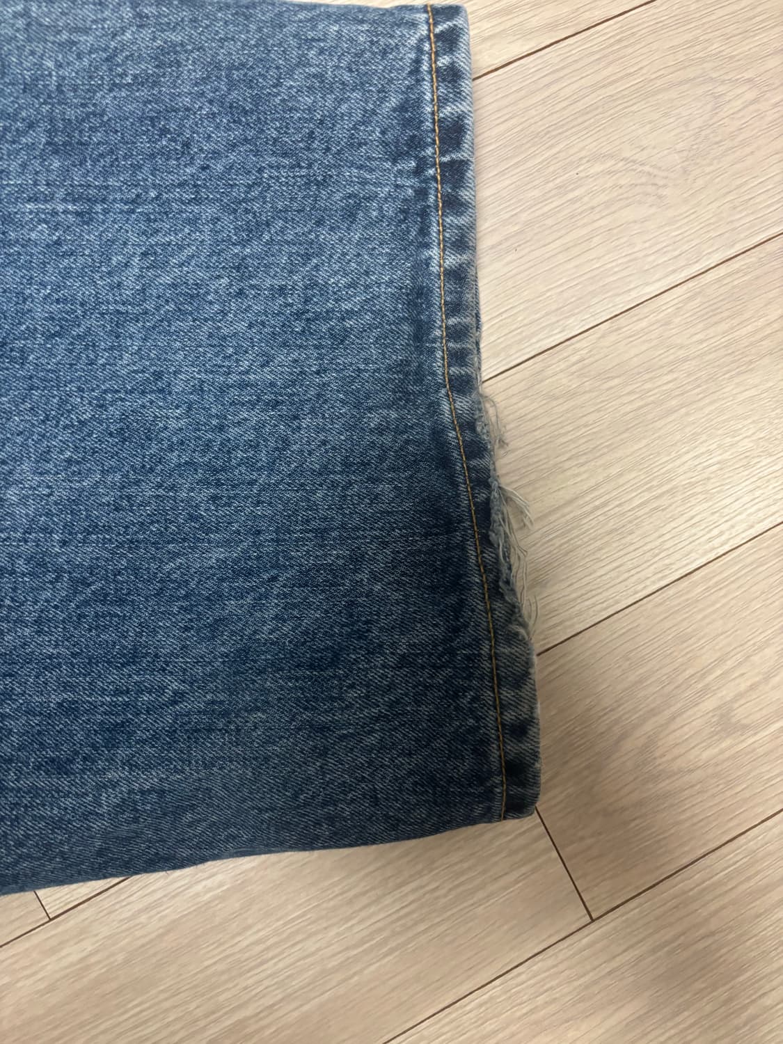 해칭룸 와이드커브진 워시드 블루 3 상품이미지2