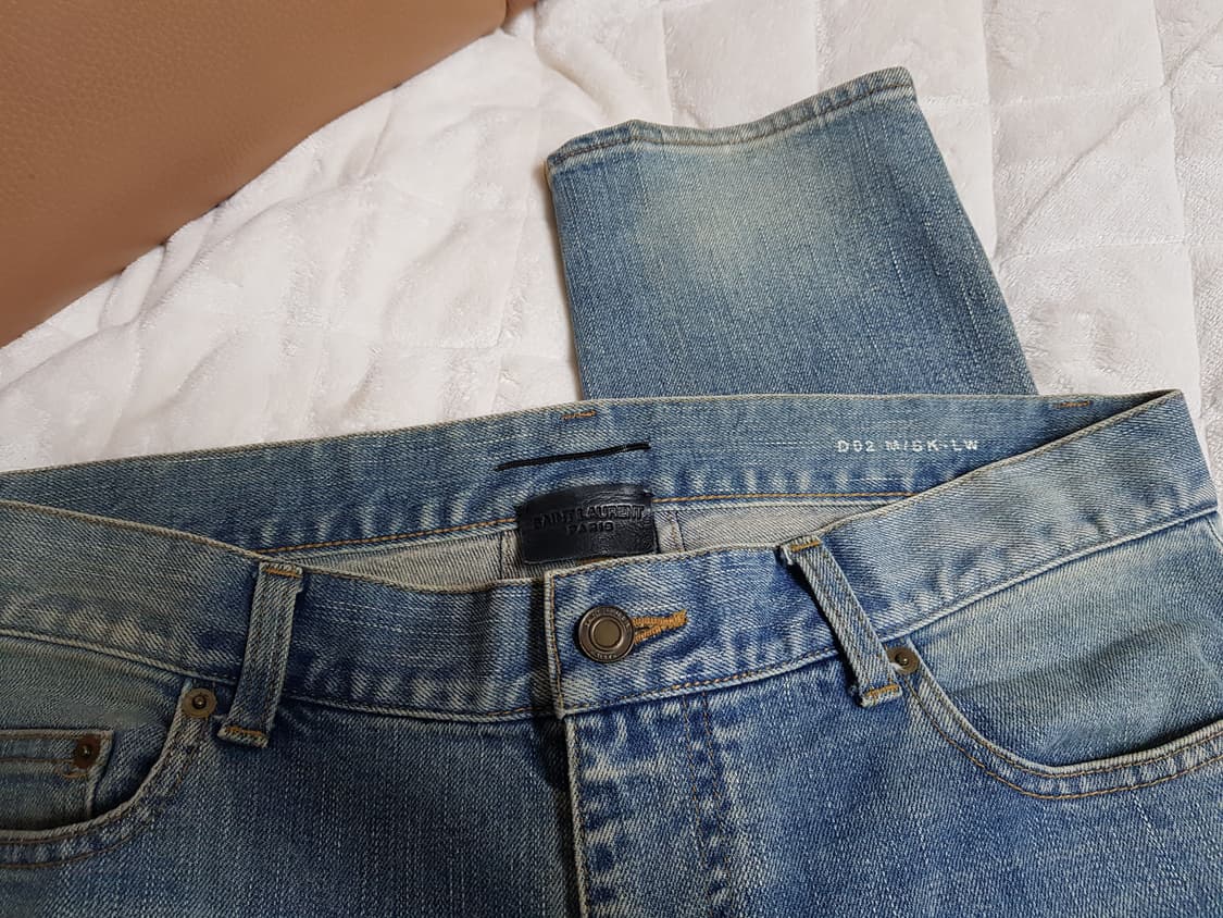 생로랑 무릎 디스 덧댐 진 데님 팬츠 청바지 상품이미지5