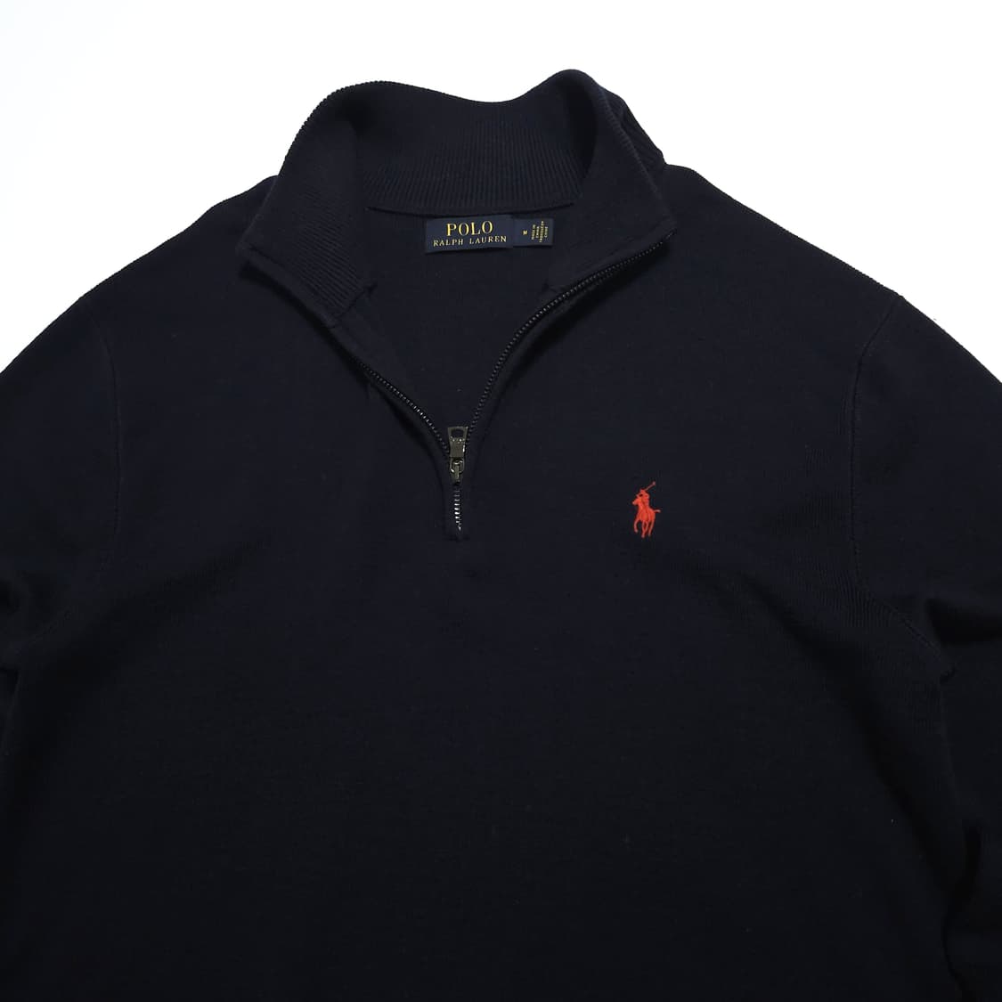 폴로 랄프로렌 메리노 울 반집업 니트 네이비 상품이미지2