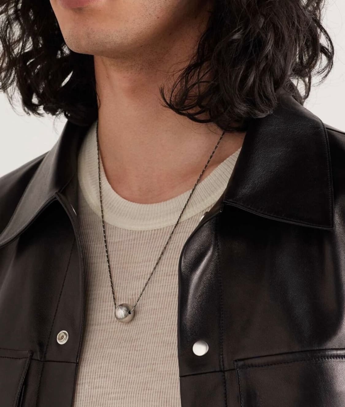 생로랑 실버 볼 목걸이 상품이미지4