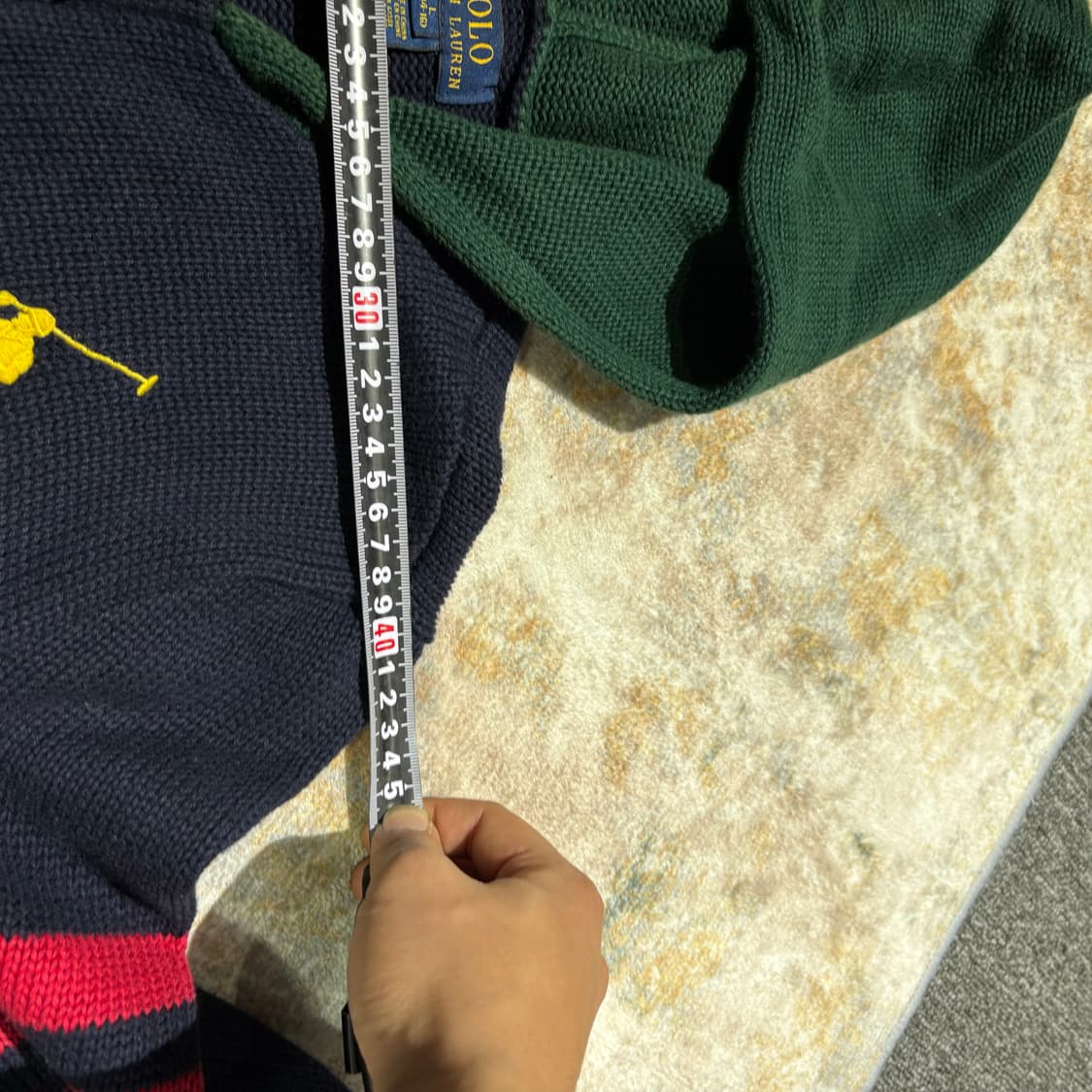 폴로 빅포니3 빈티지 니트 후드집업 상품이미지8