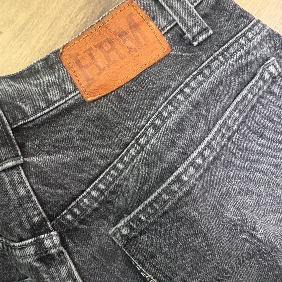 블랙 워싱 HRM 헐리우드 랜치 마켓 빈티지 세미 부츠컷 진 상품이미지4