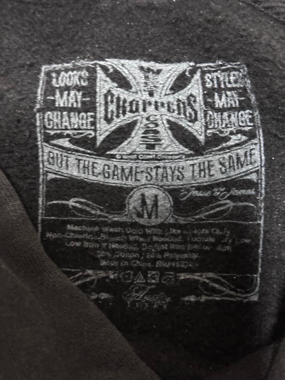 West Coast Choppers 웨스트코스 차퍼스 후드 블랙 M 상품이미지4