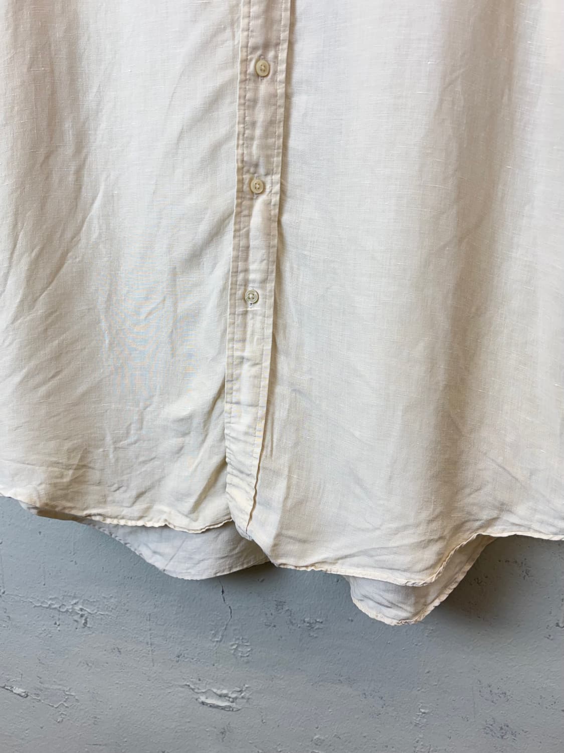 폴로랄프로렌 빈티지 베이지 린넨 반팔 셔츠 상품이미지4