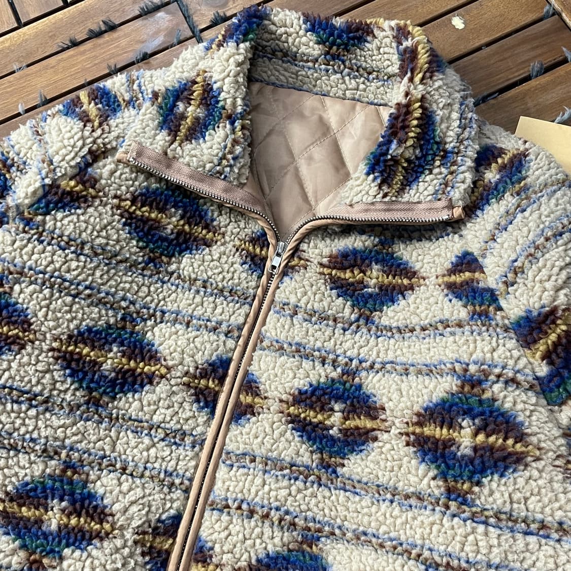 [L]빈티지 나바호 패턴 플리스 집업 자켓 상품이미지2