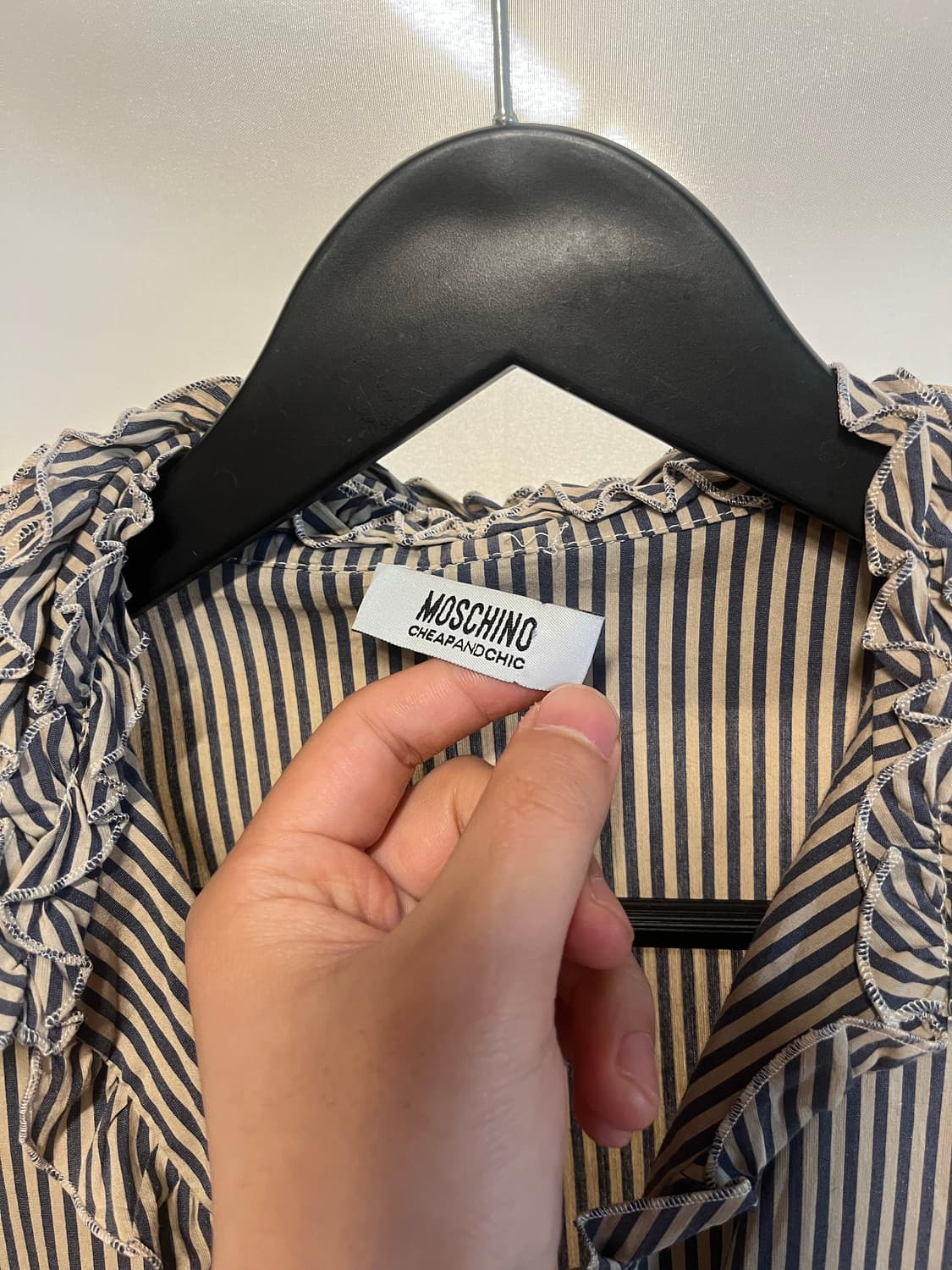 MOSCHINO 올드 모스키노 칩앤시크 아카이브 레이스 러플 슬리브리스 상품이미지4